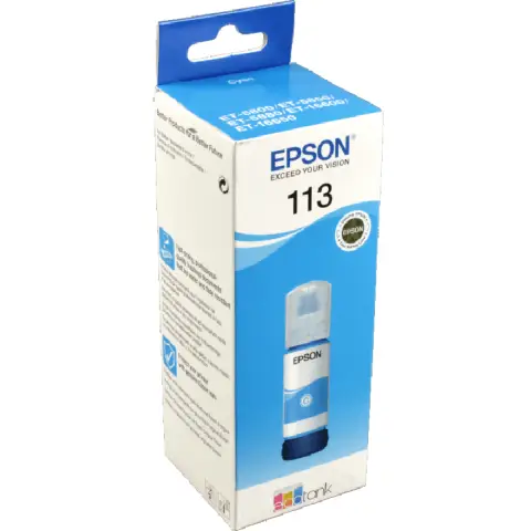 Oryginalny Tusz w butelce Cyan Epson 113 (T06B2, C13T06B240)